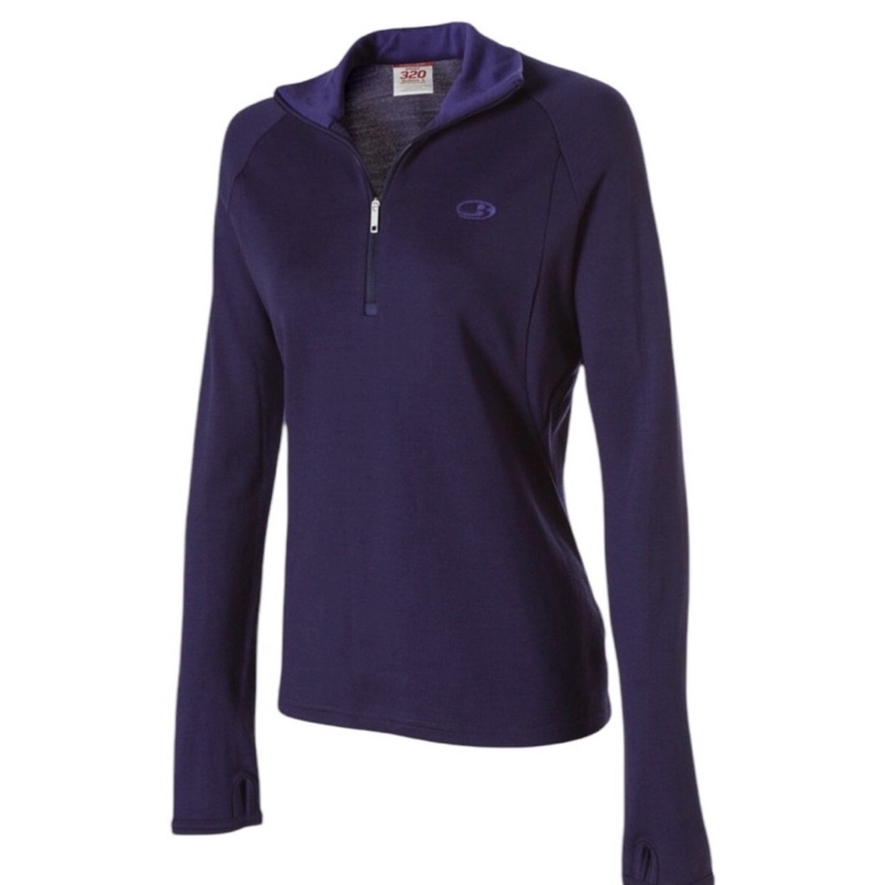 Icebreaker 320 Original Merino Wool Long Sleeve Half Zip Size Medium